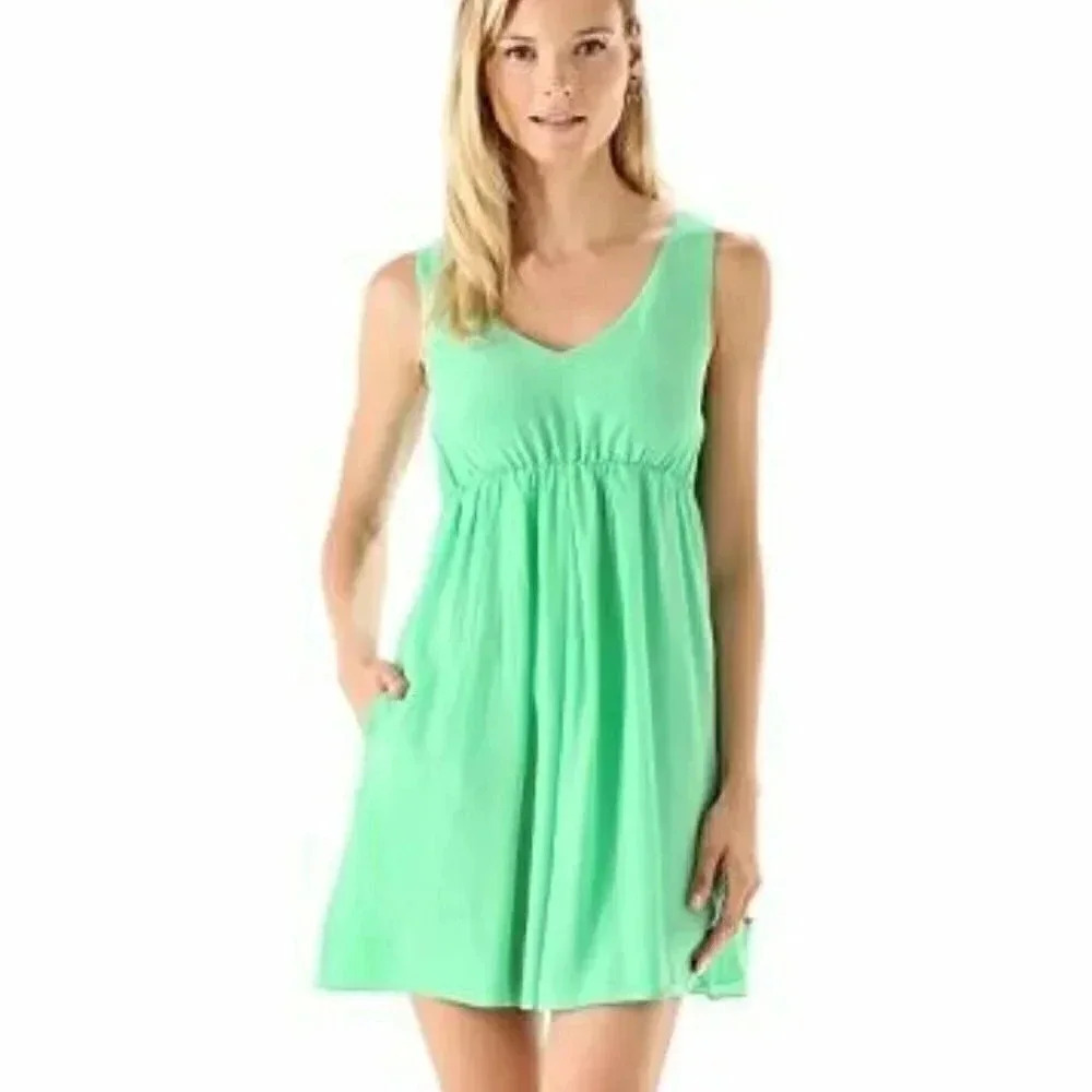 Club Monaco Size 4 Capri Blue Sleeveless Empire Waist Bailey Dress NEW!